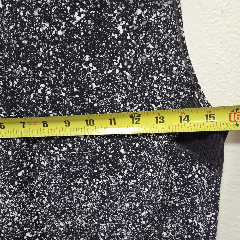 Lululemon Sculpt Tank Top Splatter White Black Mesh Athletic Workout Size 4 - Picture 13 of 14